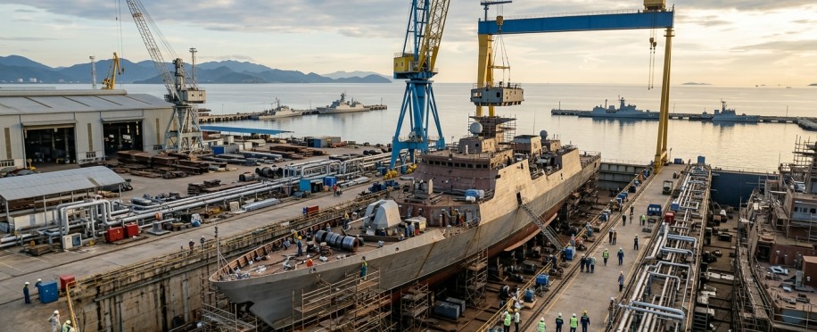 Vietnam Begins Building Its Largest Domestic Anti-Submarine Warship